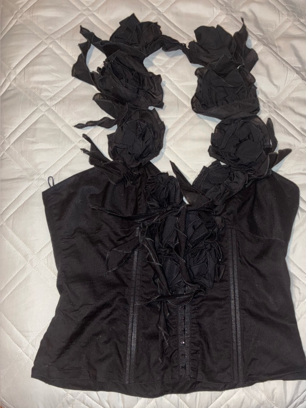 Anne Fontaine Rose Halter
Corset Hook Eye Top 42 Black